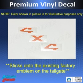 Reflective Concepts 4x4 Emblem Overlay Decal Sticker -Fits: 2009-2018 Ram - (Color: Reflective Blue)