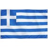 Runesol Greece Flag, 91x152cm, 3ft x 5ft, 4 Grommets, Eyelet