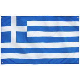 Runesol Greece Flag, 91x152cm, 3ft x 5ft, 4 Grommets, Eyelet In Every Corner, Greek Flag, Grecian Flag, Blue And White, Ελληνική Σημαία, Independence Day, Inside, Outside, Epiphany Day