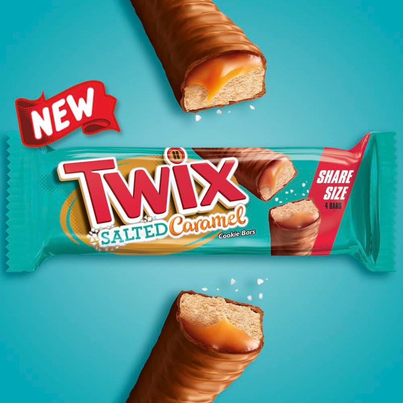 Twix Salted Caramel Chocolate Cookie Candy Bars Share Size Party