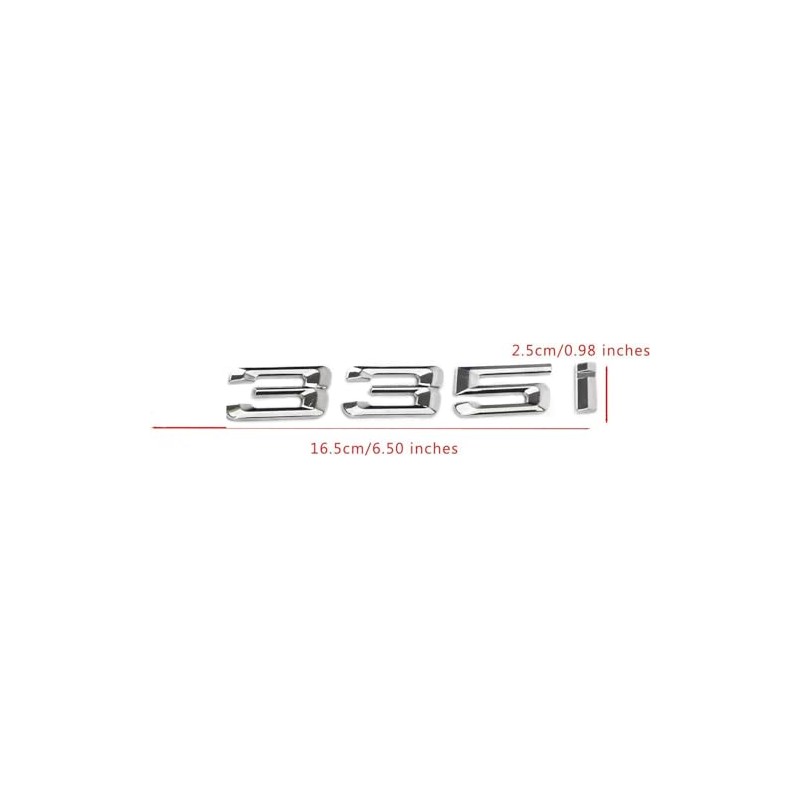 Fidida 335i Emblem Decal Car Numbers Letters Emblem Plating Badge