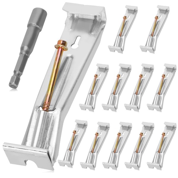 5" 12 Pack Gutter Hangers with Pre-Inserted Resistant Screw, Heavy