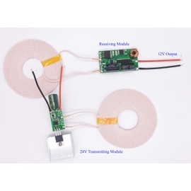 Taidacent 12V 3A High Power Long Distance Wireless Inductive Coil Modules Wireless Charging Coil Wireless Transmitter and Reveiver Coil Wireless Charging Power Supply Module
