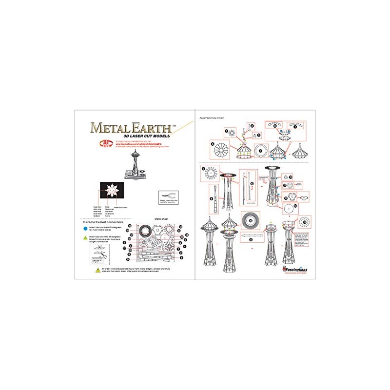 Metal Earth Seattle Space Needle 3D Metal Model Kit Fascinations