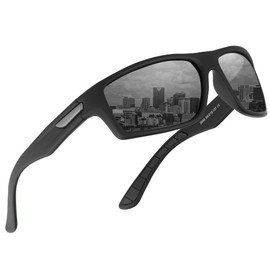 OJIRRU Polarised Sunglasses Men's Sunglasses Rectangular Men Sun Glasses Sports Fishing Driving with UV400 Sunglasses Men, Fashionable black