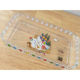 The Grinch Dr Suess Grinch Who Stole Christmas Glass Bathroom Vanity Tray Holiday Decor