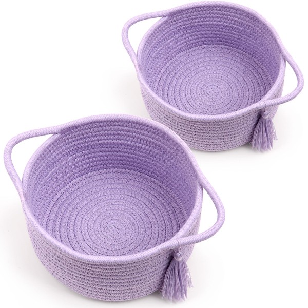 Empty Gift Basket - SweetMemo Mini Woven Rope Organizer Baskets