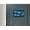 FACE MASK REQUIRED Engraved Small Business Notice Sign | Office