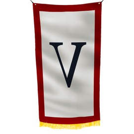 V Victory Effort Support World War II Flag Banner - Rectangular Double Stitched US American Army Victory Flag - Europe Military Flag Decoration for Independence Day,School Party Decoration - 3x5 Feet