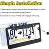 2 Pcs License Plate Frame for U.S. Army Veteran Black