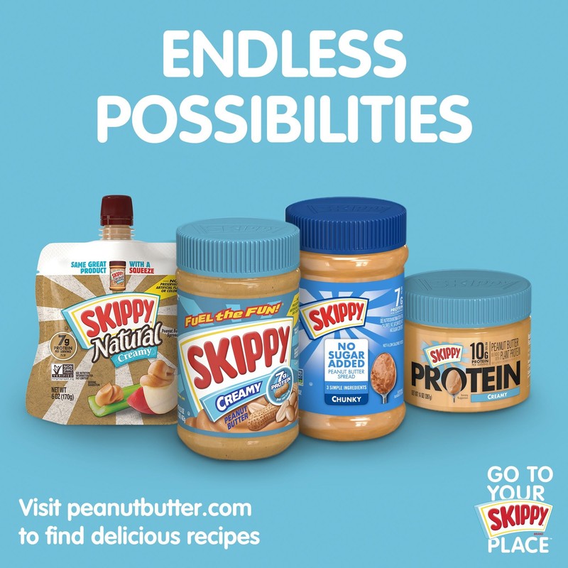 SKIPPY Natural SUPER CHUNK Peanut Butter Spread, 7 g Protein