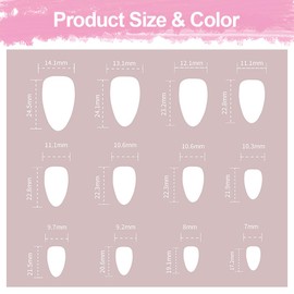 BIRLOZA 24 Stück Schwarz Press On Nails Kurz Oval, Mandel Fake Nails Kleber auf Nägel Kurz, Acryl Nägel Press ons, Gel Nägel Falsche Nägel Kurz