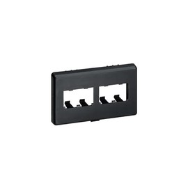 Panduit CFFPHM4BL Snap-On 4-Port Modular Furniture Faceplate, Black