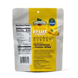 Brothers All Natural Freeze Dried Fruit Crisps, Chiquita Banana, 2 Oz (Pack of 8), Made with 100% Fruit, Gluten Free, Soy Free, Vegan, Healthy Snack, Resealable Pouch