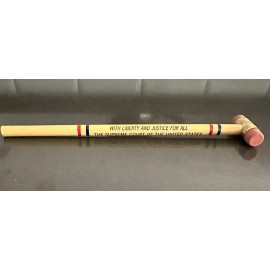 Vintage Supreme Court Double Eraser Gavel Pencil - Liberty & Justice For All