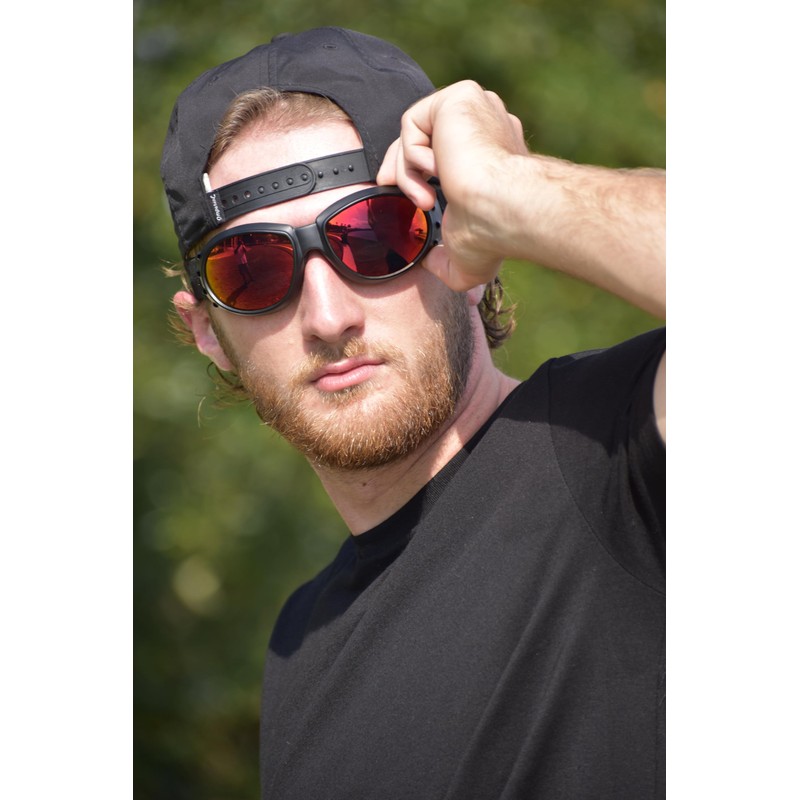 Birdz Eyewear Eagle Padded Dirt Bike Motorcycle Riding Goggles Black