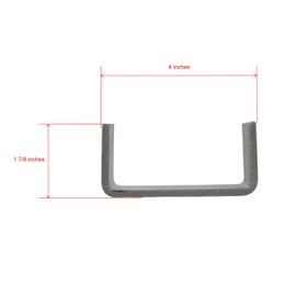 The ROP Shop 3 Pack - 6 2x4 Raw Steel Weld-On Stake Pocket Brackets for Curt 83072 Trailers