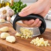 Stainless Steel Garlic Press for Food Prep – Manual Rocker