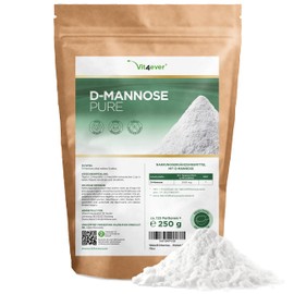 Vit4ever® D-Mannose Powder 200 g 100 Daily Servings with 2 g (3.3 Month Stock) Laboratory Tested Pure and No Additives High Dose and Naturally Leaved Vegan Mannose