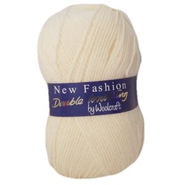 Woolcraft New Fashoin DK Knitting Yarn/Wool - 100g Double Knit Ball -78 Shades (Cream - 025)