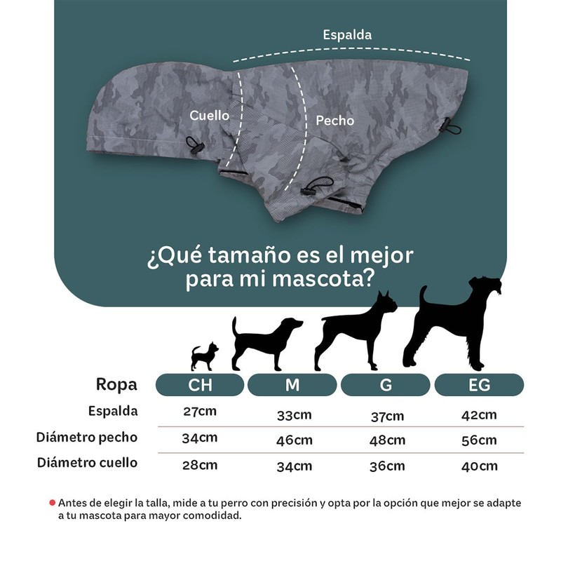 ESQUIMAL Chamarra Impermeable Reflectante para Perro Chaqueta con Capucha (Camuflaje