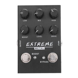 Electric Guitar Distortion Pedal High Gain Boost Metal Effects Pedal for Live Performance Alloy