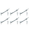 DGHAOP 6pcs Zinc-Plated Iron Spring Hook and Eye Safety Latch