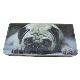 Wallet Dog Pug 19 x 10 x 3 cm with 11 Compartments Wallet Decorative GTT J091, multicoloured, Casual