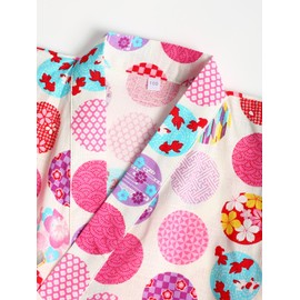 SHELISTEN 100-150 Jinbei, Girls, Children, Yukata, Kimono, Summer Festival, Fireworks Display, Cute, Children's Day, Top and Bottom Set, Pink