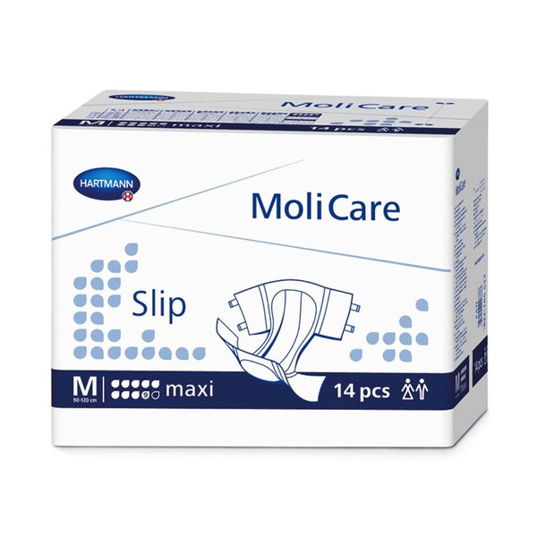 MoliCare Slip Maxi Disposable Briefs Size Medium Case of 56 (14pcs x 4bags) MLNPHT165532, Multicolor