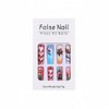 Christmas Press on Nails Long Coffin Fake Nails with Holly