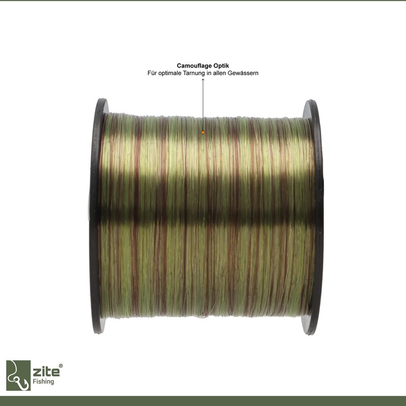 Zite Fishing Monofilament Fishing Line in Camouflage - Carp Line