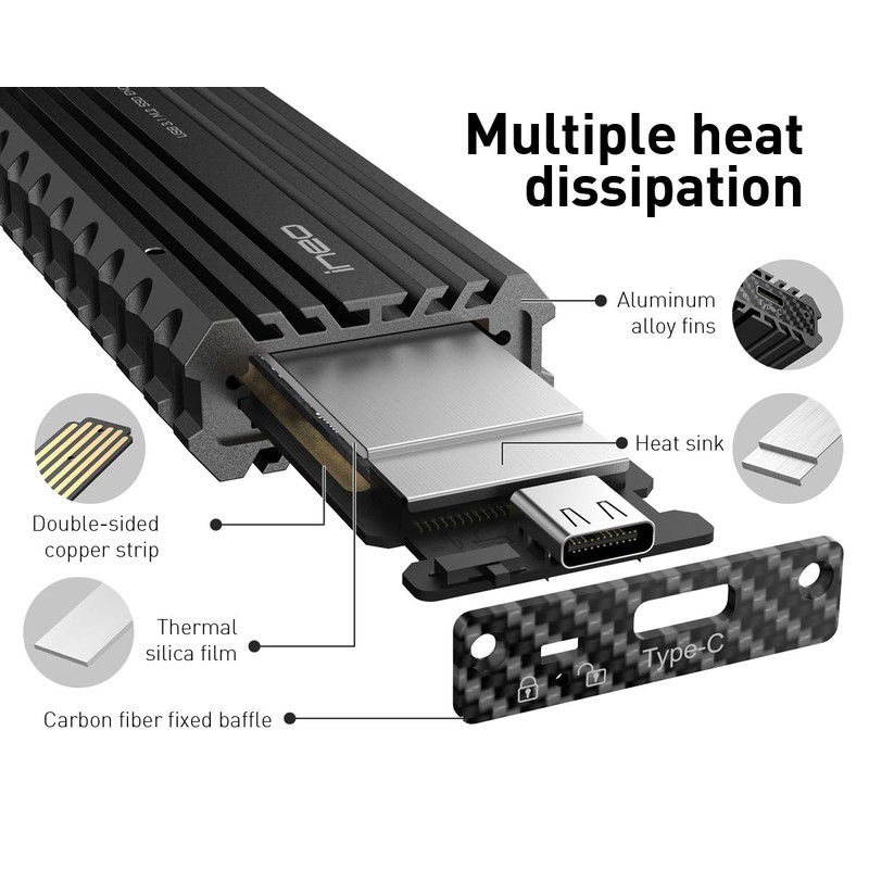 Ineo M.2 NVMe (PCIe) SSD USB 3.2 Gen 2 Tipo