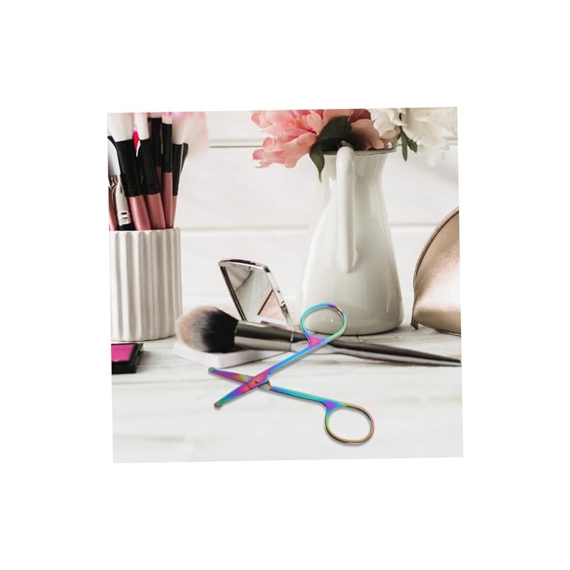2Pcs Nose Hair Scissors with Rounded Tips for Safe Eyebrow