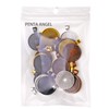 PENTA ANGEL 24PCS 25mm/1" Round Bezel Pendant Trays Blanks Trays
