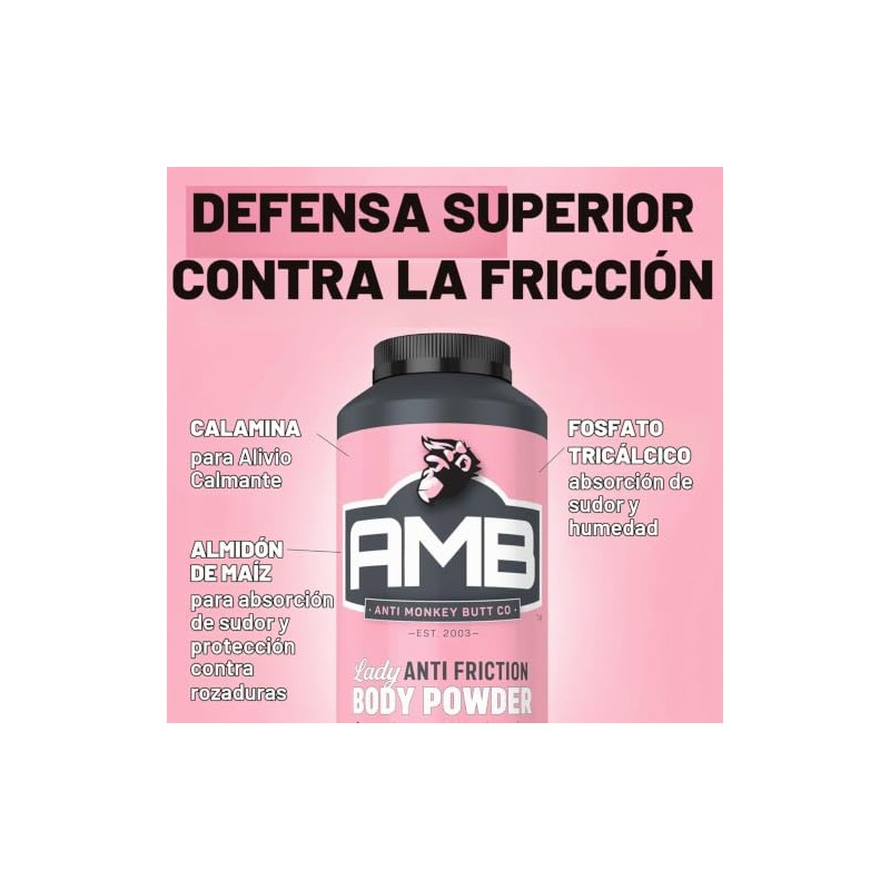 Anti Monkey Butt, Lady's Body Powder with Calamine, Prevents Chafing
