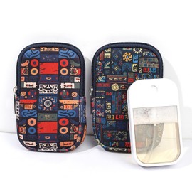 2 Pack Hand Sanitizer Spray Case Compatible with Touchland, Hand Sanitizer Holder, Mini Zippered Pouch, Fashion Accessory with Snap Hook for Glow Mist and Power Mist 1FL OZ