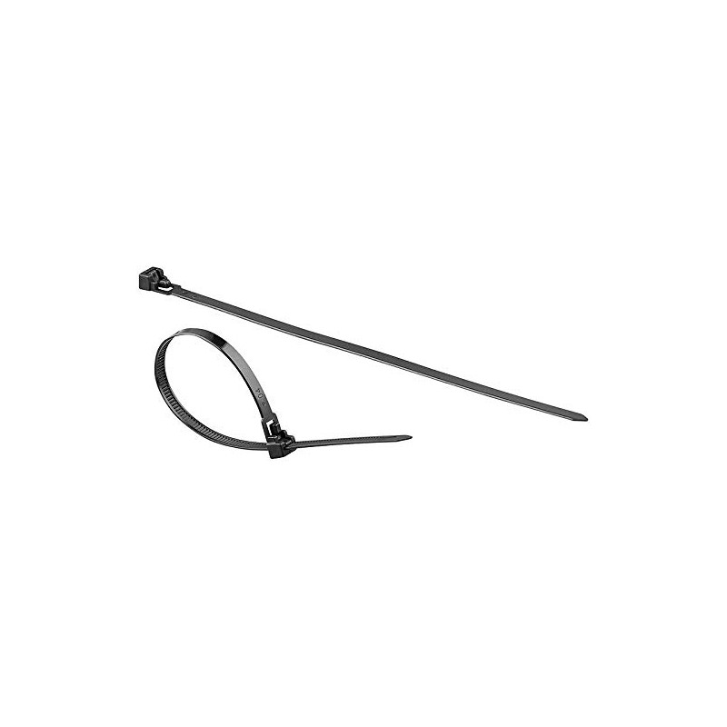 AGT Cable Strap: Set of 200 Resealable Cable Ties, 250