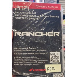 OEM HONDA 2021 TRX420FA5 TRX420FA6 4X4 FOURTRAX RANCHER AT/ OWNERS MANUAL