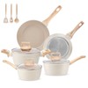 M MELENTA Pots and Pans Set Non Stick, 11pcs Ceramic