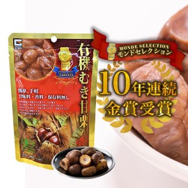 Minamoto Kiyota Shoji Organic Peeled Sweet Chestnut Clam, 2.8 oz (80 g) x 10 Bags, Monde Selection Gold Award, No Sweeteners, Fragrances, Preservatives