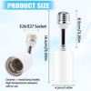E27 Ceramic Light Bulb Socket Extender, 3.5inch Screw-in Lamp Holder