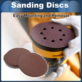 INFINAUTO Sanding Discs, 9" 600 Grit Automotive Repair Round Hook and Loop Sandpaper Aluminum Oxide, Paper Base Red, 30 Pcs