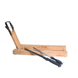 Monte Nevado Folding Ham Stand - Carving Knife and Sharpener Included - Iberico, Serrano and Prosciutto Ham Holder Stand - Easy to Assemble, Lightweight, Portable - Soporte Jamonero Plegable
