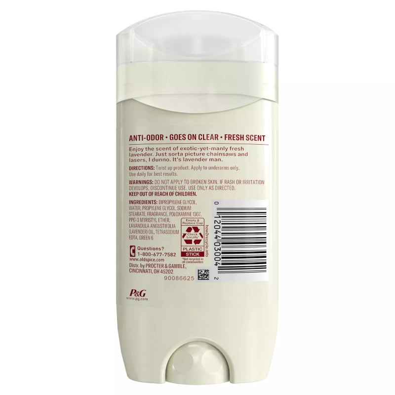 Old Spice Men's Deodorant, Aluminum Free, Wilderness with Lavender, 3
