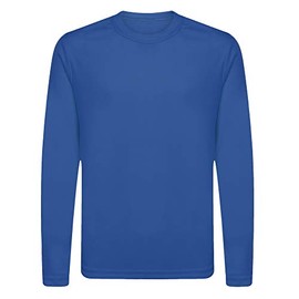 Opna Youth Athletic Performance Long Sleeve Shirts for Boy's or Girl's – UV Protection Moisture Wicking Rash Guard Royal