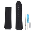 FACLE leather watch strap 25mm Rubber watch band replacement for
