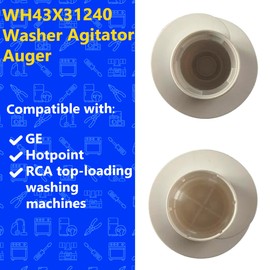 US-Based & Operated Supplier - WH43X31240 Washer Agitator Auger Replacement Compatible with GE, Hotpoint, and RCA Top Load Washers – Replaces WH43X24358, WH43X25448