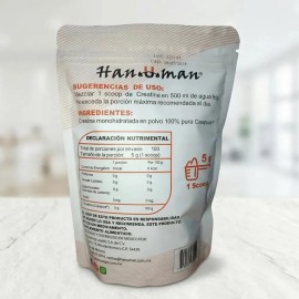 Creatina monohidratada Hanuman en polvo Sin sabor x 500g