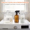 32PCS Laundry Room Labels Waterproof, Clear Laundry Labels for Jars,